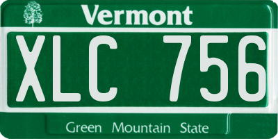 VT license plate XLC756