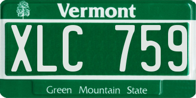 VT license plate XLC759