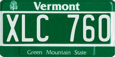 VT license plate XLC760