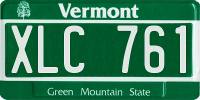 VT license plate XLC761