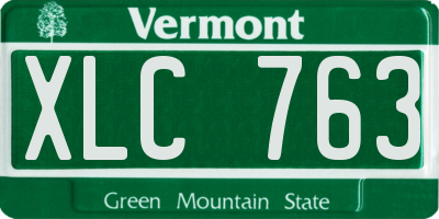 VT license plate XLC763