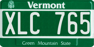 VT license plate XLC765