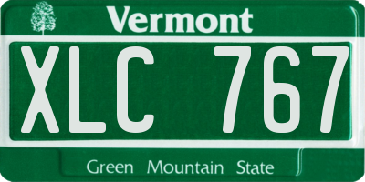 VT license plate XLC767