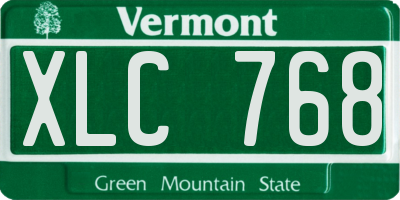 VT license plate XLC768
