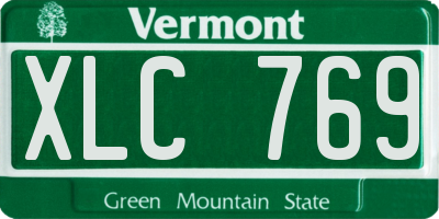 VT license plate XLC769