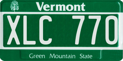 VT license plate XLC770