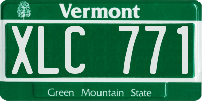 VT license plate XLC771