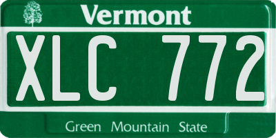 VT license plate XLC772