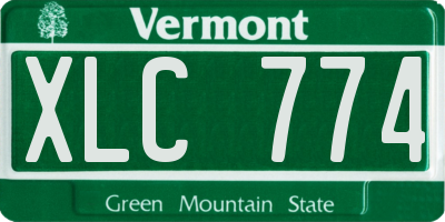 VT license plate XLC774