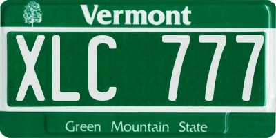 VT license plate XLC777