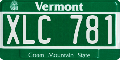 VT license plate XLC781