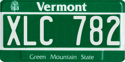 VT license plate XLC782