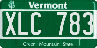 VT license plate XLC783