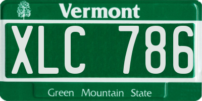 VT license plate XLC786