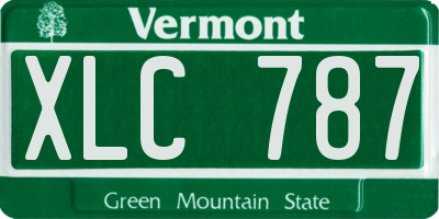 VT license plate XLC787