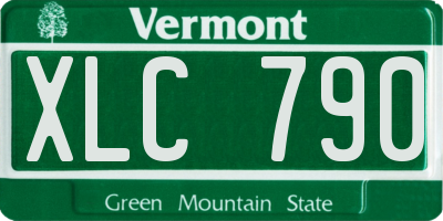 VT license plate XLC790