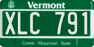 VT license plate XLC791