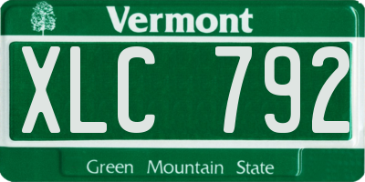 VT license plate XLC792