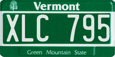 VT license plate XLC795