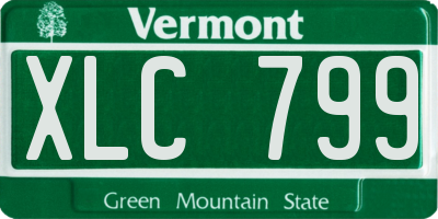 VT license plate XLC799