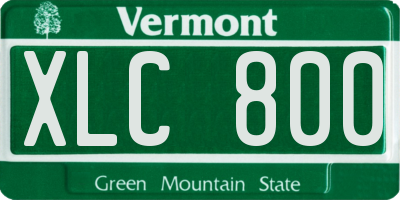VT license plate XLC800