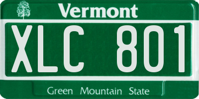 VT license plate XLC801