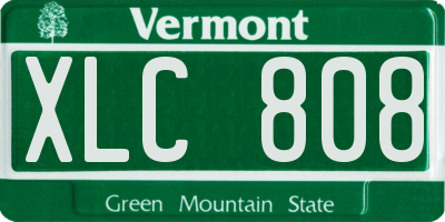 VT license plate XLC808