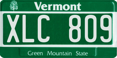 VT license plate XLC809