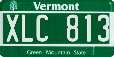 VT license plate XLC813