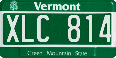 VT license plate XLC814