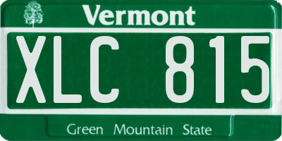VT license plate XLC815