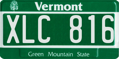 VT license plate XLC816