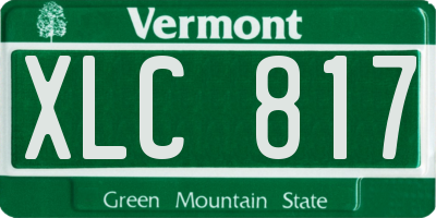 VT license plate XLC817