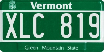 VT license plate XLC819