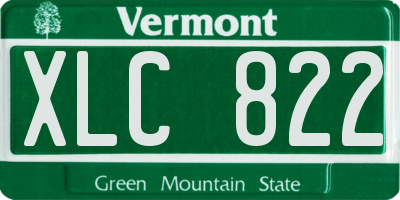 VT license plate XLC822