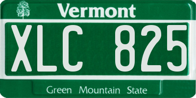 VT license plate XLC825