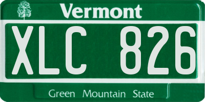 VT license plate XLC826