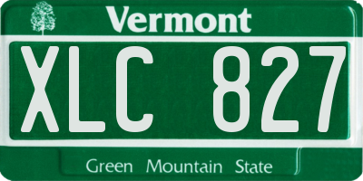 VT license plate XLC827