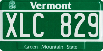 VT license plate XLC829