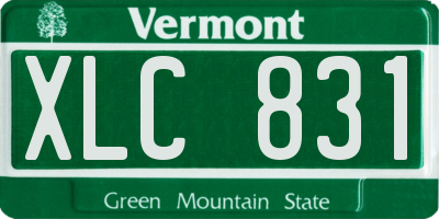 VT license plate XLC831