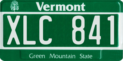 VT license plate XLC841