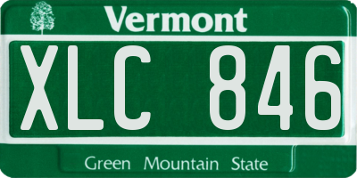 VT license plate XLC846