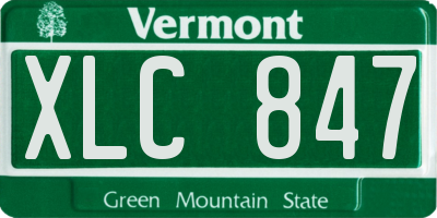VT license plate XLC847