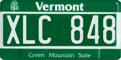 VT license plate XLC848