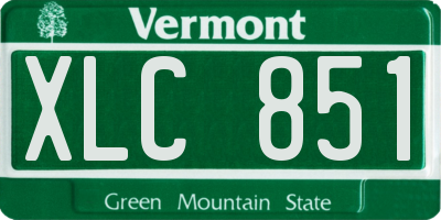 VT license plate XLC851