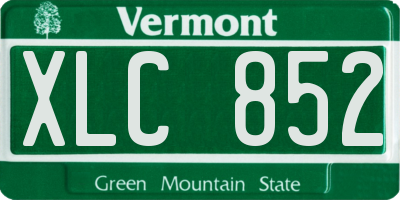 VT license plate XLC852
