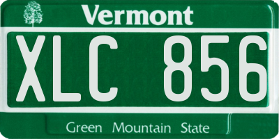 VT license plate XLC856