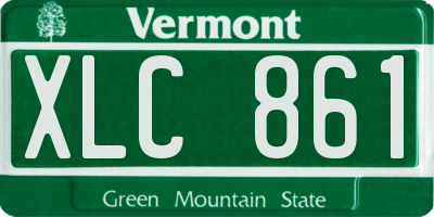 VT license plate XLC861