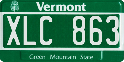 VT license plate XLC863