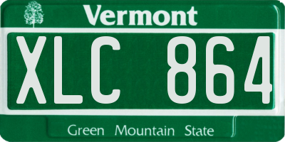 VT license plate XLC864